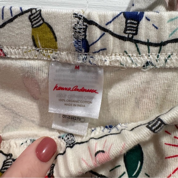 Hanna Andersson Women’s Holiday Long John Pajama Set Bright Blubs Christmas - Picture 8 of 11